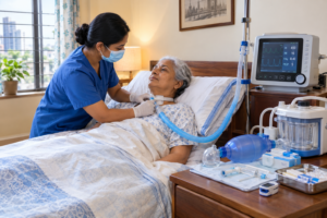 care of patient on ventilator